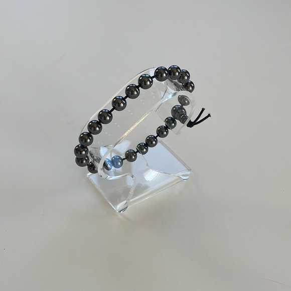 Sandra Borish Hematite Bracelet.. Beaded.. Stretchy Band - Picture 10 of 15